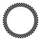 Abstract Radial Circle Pattern for Decorative Round Frame