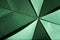 Abstract radial green background of textured paper folded using origami