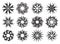 Abstract Radial Symmetric Pattern Symbol Design Vector Illustrat