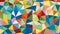 Abstract raibow colorful lowploly of many triangles background for use in design