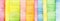 Abstract rainbow acrylic and watercolor strip line paint background. Texture paper. Horizontal long banner