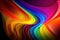 Abstract rainbow background. Multicolored waves. Generative AI