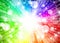 Abstract rainbow background sparkling stars colorful explosion