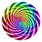 Abstract rainbow energy vortex ball