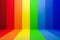 Abstract rainbow gradient multi colors of scene background with perspective room. Summer multi colors pattern backdrops. 3D