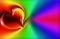 Abstract Rainbow Love Heart Background. vector illustration.