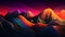 Abstract Rainbow Mountains Landscape Pattern Hd Wallpaper