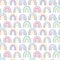 .Abstract rainbow seamless pattern. Children's pattern in muted pastel colors