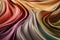 Abstract rainbow smooth silk background. Satin elegant luxury fabric. Beautiful soft folds on the surface of the fabric.