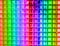 Abstract rainbow square glass wall, disco details,