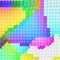 Abstract rainbow squares background, geometric kids school design