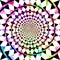 Abstract rainbow vortex checkered background