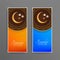 Abstract ramadan Kareem beautiful Islamic banners set