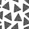 Abstract random hand drawn triangle seamless pattern