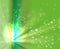 Abstract rays burst light on green background