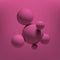 Abstract realistic pink 3d spheres structure background. Vector