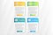 Abstract rectangle infographic design template for four steps information