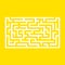 Abstract rectangular maze. Game for kids. Puzzle for children. One entrance, one exit. Labyrinth conundrum. Flat vector