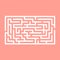 Abstract rectangular maze. Game for kids. Puzzle for children. One entrance, one exit. Labyrinth conundrum. Flat vector