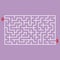 Abstract rectangular maze. Game for kids. Puzzle for children. One entrance, one exit. Labyrinth conundrum. Flat vector illustrati