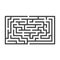 Abstract rectangular maze. Game for kids. Puzzle for children. One entrance, one exit. Labyrinth conundrum. Flat vector illustrati