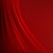 Abstract red background cloth or liquid wave illustration of wavy folds of silk texture satin or velvet material