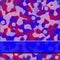 Abstract red blue background  texture. Milk drops and blue banner.