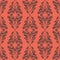 Abstract red and gray damask seamless pattern in moroccan, persian style