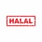 Abstract Red Grungy Halal Rubber Stamps Sign Illustration Vector