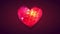 Abstract red heart resembling a nebulose