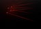 Abstract red laser beam. Transparent isolated on black background. Vector illustration.the lighting effect.floodlight