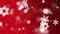 Abstract Red motion loop background shining silver Snow snowflakes particles.