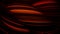 Abstract red neon striped tubes moving slowly on black background. Animation. 3D figures covered by red narrow flashing