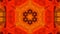 Abstract red and orange fractal kaleidoscope texture background. Mandala design element