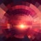 Abstract red shining circle tunnel background