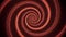 Abstract red storm eye, slowly rotating spiral, seamless loop. Endless spinning helix, illustrated motion background.