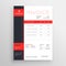 Abstract red theme business invoice template design