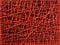 Abstract red thread texture of irregular lines