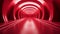 abstract red tunnel with light in the middle 3d rendering stock photo