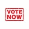 Abstract red vote now stamp vector