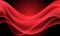 Abstract red wave curve smooth on black design modern luxury technology background vector