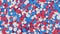 Abstract red white and blue circles