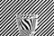 Abstract refraction of black and white diagonals in a glass of w