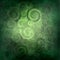 Abstract rendered , green waves and twirl