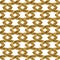 Abstract repeatable pattern background of golden twisted bands. Swatch of gold intertwined sinuous bands. Seamless pattern in