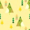 Abstract repeating Christmas background. Seamless Christmas tree pattern