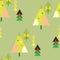 Abstract repeating Christmas background. Seamless Christmas tree pattern
