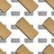 Abstract repeating seamless background of cardboard boxes