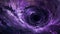 Abstract representation of Ash Wednesday, featuring a swirling vortex of purple and black ashes, dreamlike and