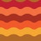 Abstract retro 70 groovy waves seamless pattern in yellow, orange, mustard green and red.